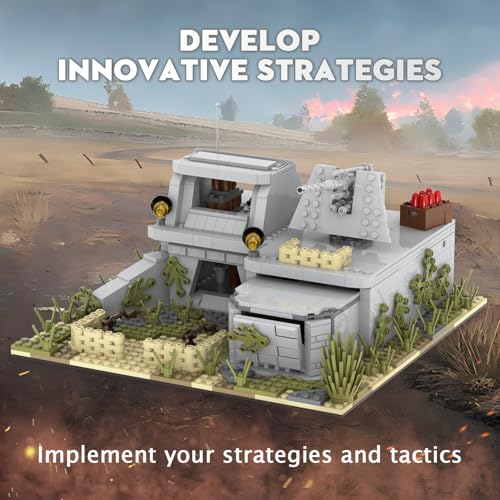 Image of WW2 Military Battle Fort Building Block Set(928PCS). Suitable for Secondary Creation.Build Different Combat Buildings.