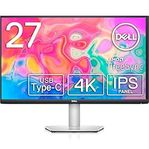 Dell S2722QC USB-C 27 Inch 4K UHD (3840×2160) Monitor, 60Hz, IPS, 4ms, AMD FreeSync, 99% sRGB, HDR, Built-in Speakers…
