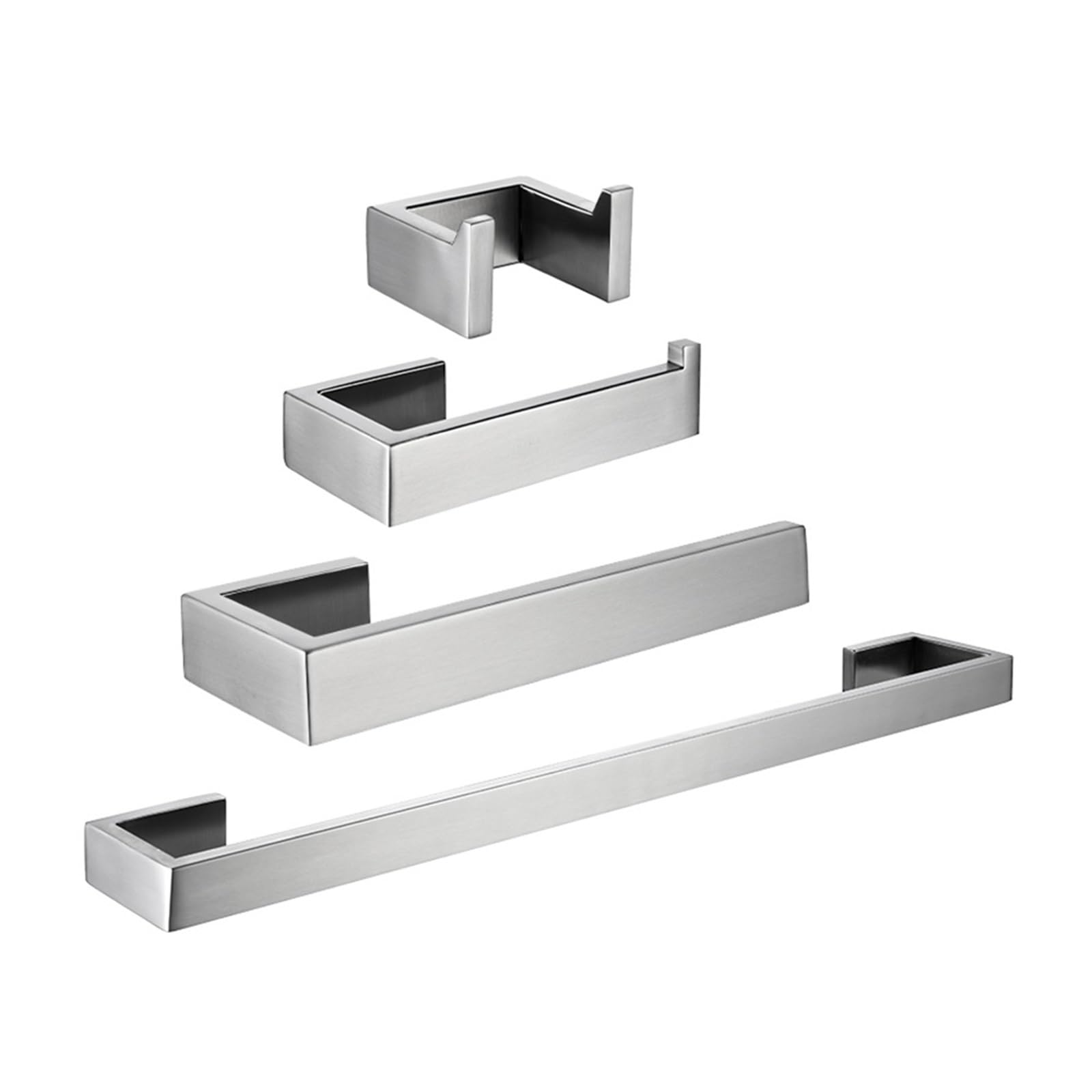 Uchwyt na papier toaletowy ze stali nierdzewnej i haczyki na ręczniki, zestaw akcesoriów łazienkowych do kuchni i łazienki, metalowe okucia montażowe, nowoczesny design, pierścień na ręczniki MB