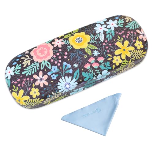 Image of PERFECTSIGHT Hard Shell Eyeglasses Case, PU Leather Protective Glasses Case, Cute Eyeglass Case for Women Men Girls