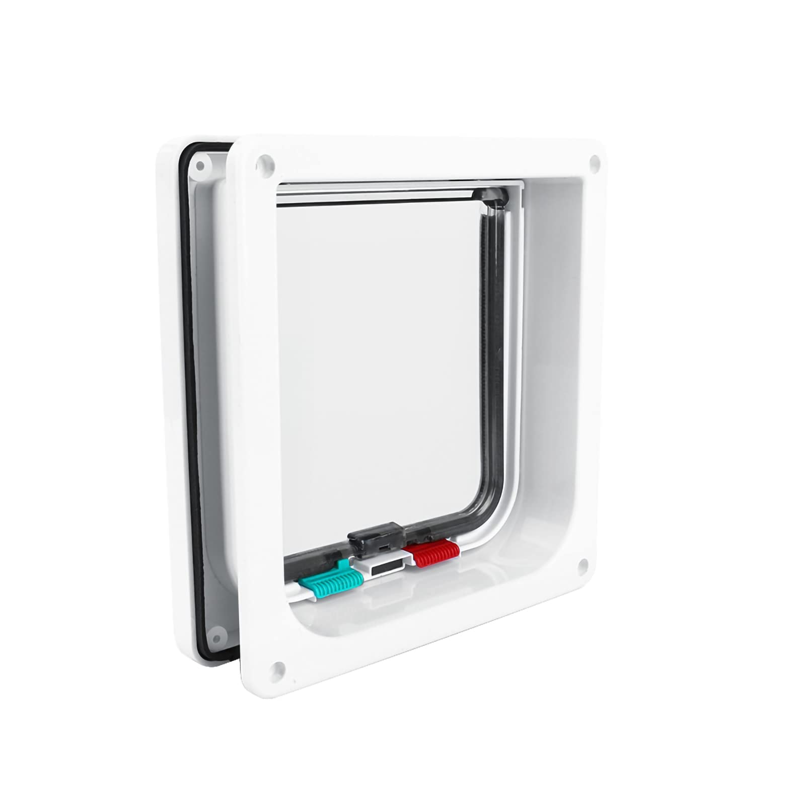 Cat Flaps for Door Pet Door, Provides Weatherproofing and Labor Saving Fuctions Smart Cat Door Cat Door Small Dog Door Has a 4 Way Locking System for Home