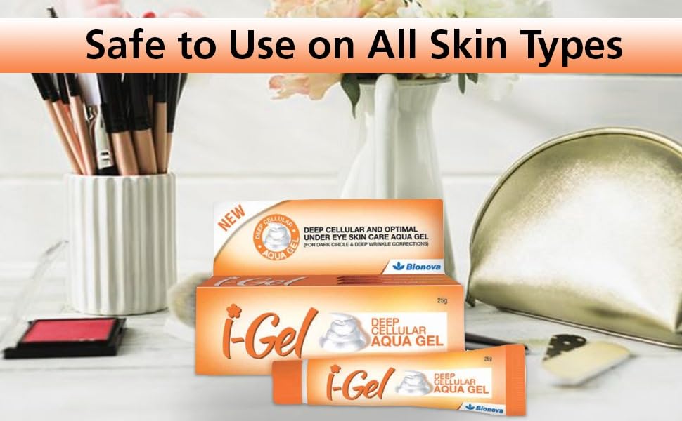 Image of Bionova I GEL Under Eye Cream Deep Cellular and Optimal Under Eye Skin Care Aqua Gel With No Harmfull Chemicals For Removing Dark Circles Healthy Eyes Eye Bags 25 gms