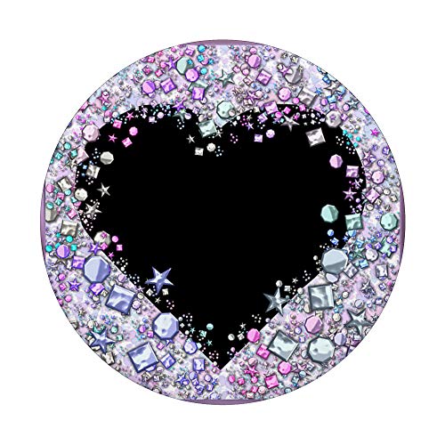 Cute Black Heart Cellphone Holder For Hand Pop Up Phone Knob Popsockets Popgrip: Swappable Grip For Phones & Tablets #TOP2