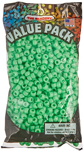 The Beadery 6 by 9mm Barrel Pony Bead, Lime, 900-Pieces, Small