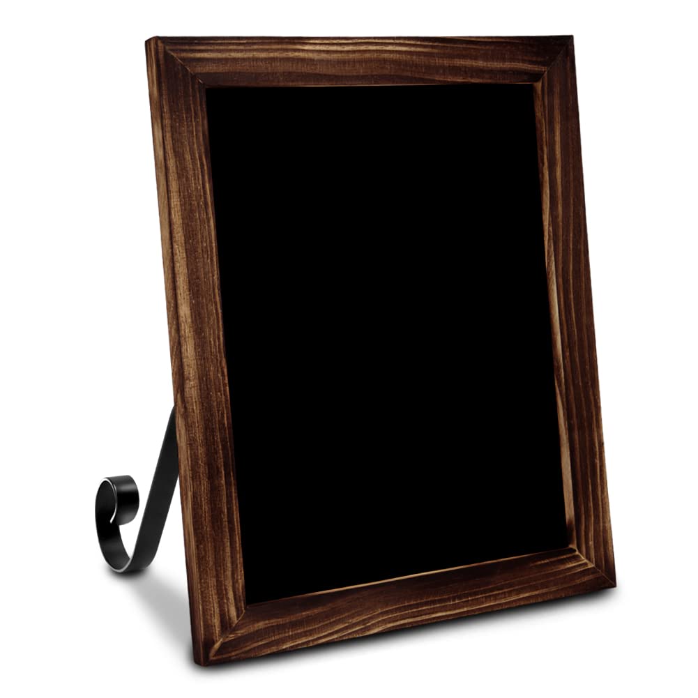 TenXVI Designs 11"x13" Magnetic Chalkboard Sign - Remove Legs to Vertically or Horizontally Hang or Stand - Perfect for Kitchen Countertop, Tabletops, Weddings, Home Decor - Rustic Brown