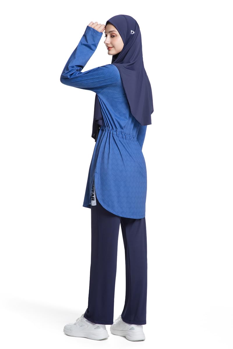 Women's Arabic Modest Sports Set for Outdoor Yoga, Running, Fitness