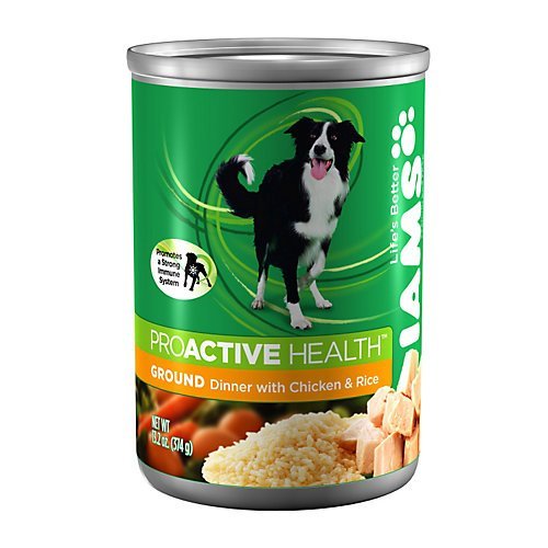 Iams Ground Dinner Canned Dog Food Case Chicken