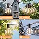 Yuucio Solar Lichterkette Aussen 30M, LED Lichterkette Außen 50+2 Plastik Birnen Wasserdicht IP45 Glühbirnen für Outdoor, Garten,Terrasse,Bäume,Party Deko, 2700K Warmes Weiß