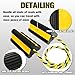 FITHOIST Heavy-Duty Wheel Chocks, Rubber Wheel Block Non-Slip Base with 86 Inch Nylon Rope Yellow Reflective Tape, Tire Chocks for Travel Trailers Car Camper Truck(8, 8 Pack with 4 Ropes)