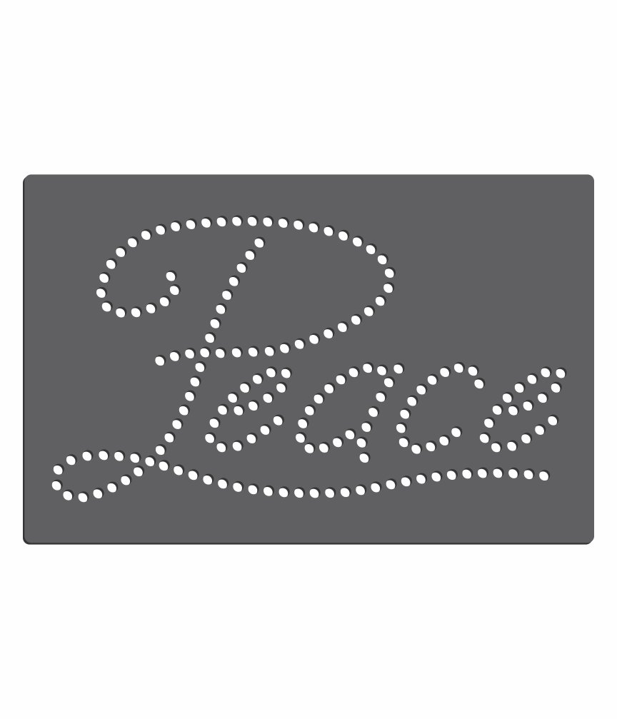 Rhinestone Genie Peace Sign Magnetic Template - Easy Rhinestone Application System