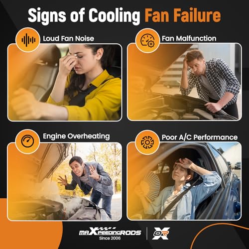 Image of maXpeedingrods Engine Radiator Cooling Fan Assembly for Jeep Wrangler JK V6 3.8L 2007-2011