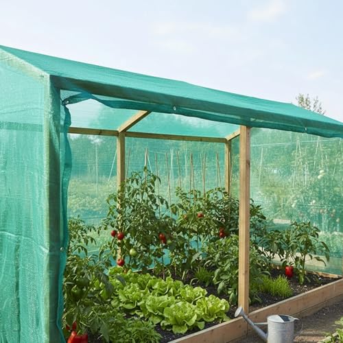 Image of Sun Protection Green Shade Net, Gardening Net, Green Net UV Protection Agro Netting 50% Shade (5x140 Ft)