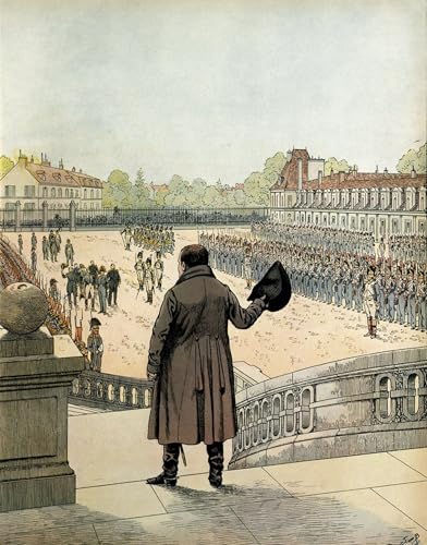 Póster l'addio di Napoleone I de gran acabado artístico en lienzo de 60x90cm para coleccionistas