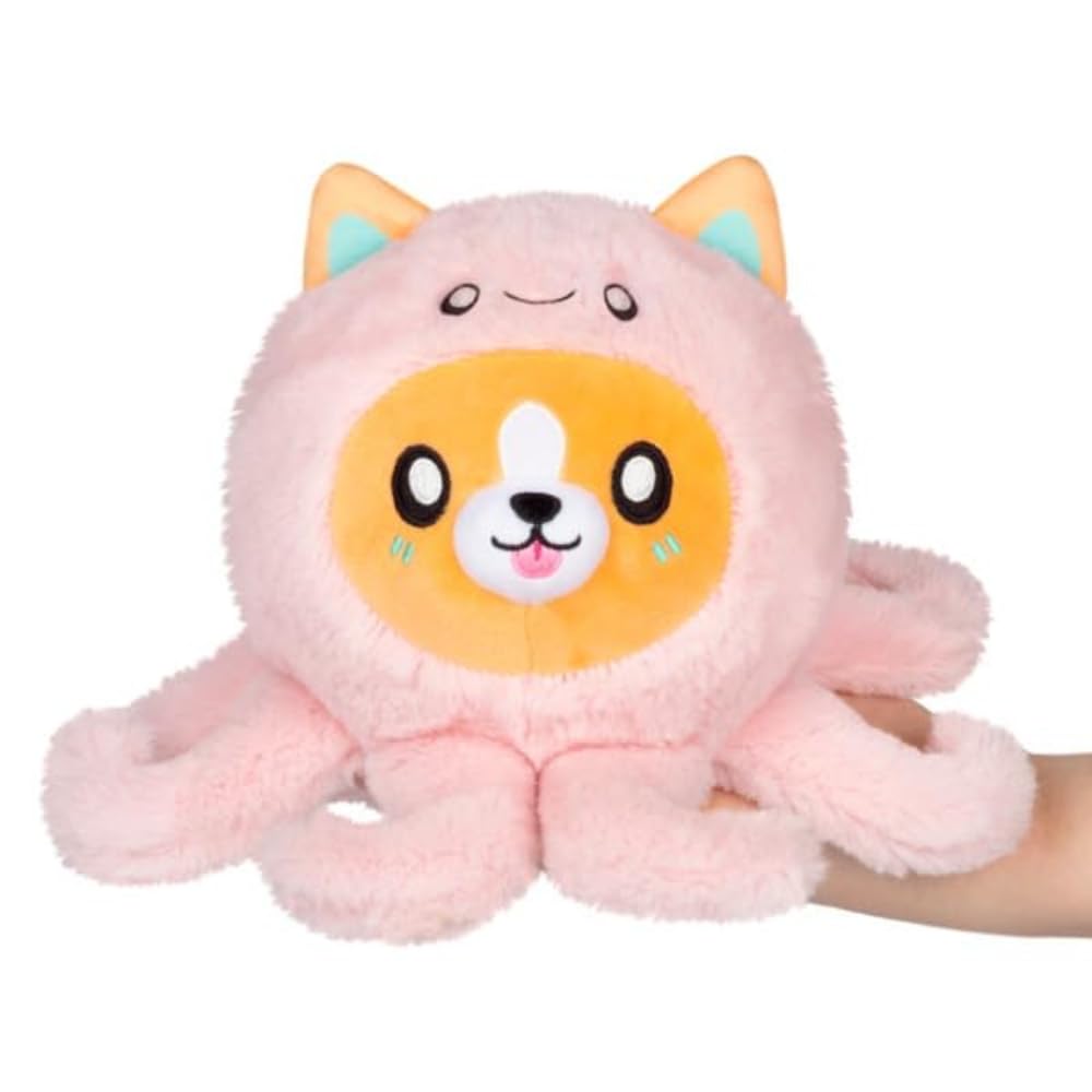 Squishable - Undercover Snacker Corgi in Octopus - Undercovers Collection - 22 cm - Soft Toy Collectible Stuffed Animal - Beans
