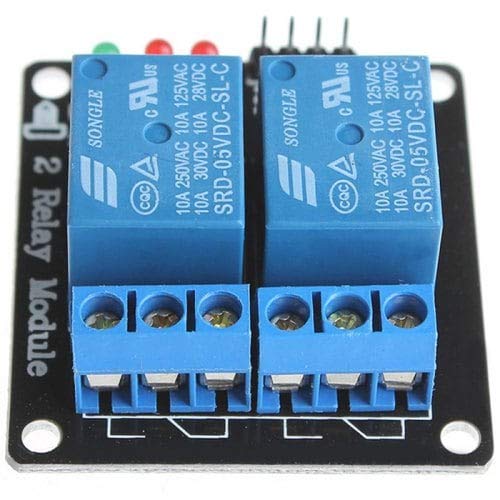 HaiMa 2 Canales 5V Songle Relay Shield Module Diy Para Arduino Azul