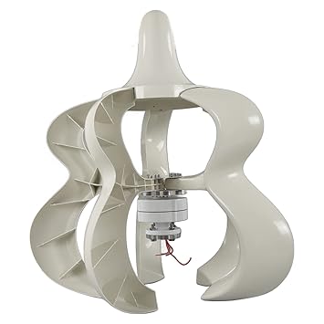 Wind Power Generator, 12V 24V Vertical Axis Wind Turbine Wind Generator Kit With 5 Blades Wind Resistance For Marine (400W)
