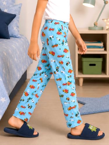 Image of KiddoPanti Boys Printed Pyjama | 100% Cotton Single Jersey Fabric | All Over Printed Design | Relax Fit & Ankle Length | Pyjama Pant