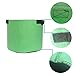 Hongville 5-Pack Grow Bags/Aeration Fabric Pots w/Handles (5-Gallons, All Green)