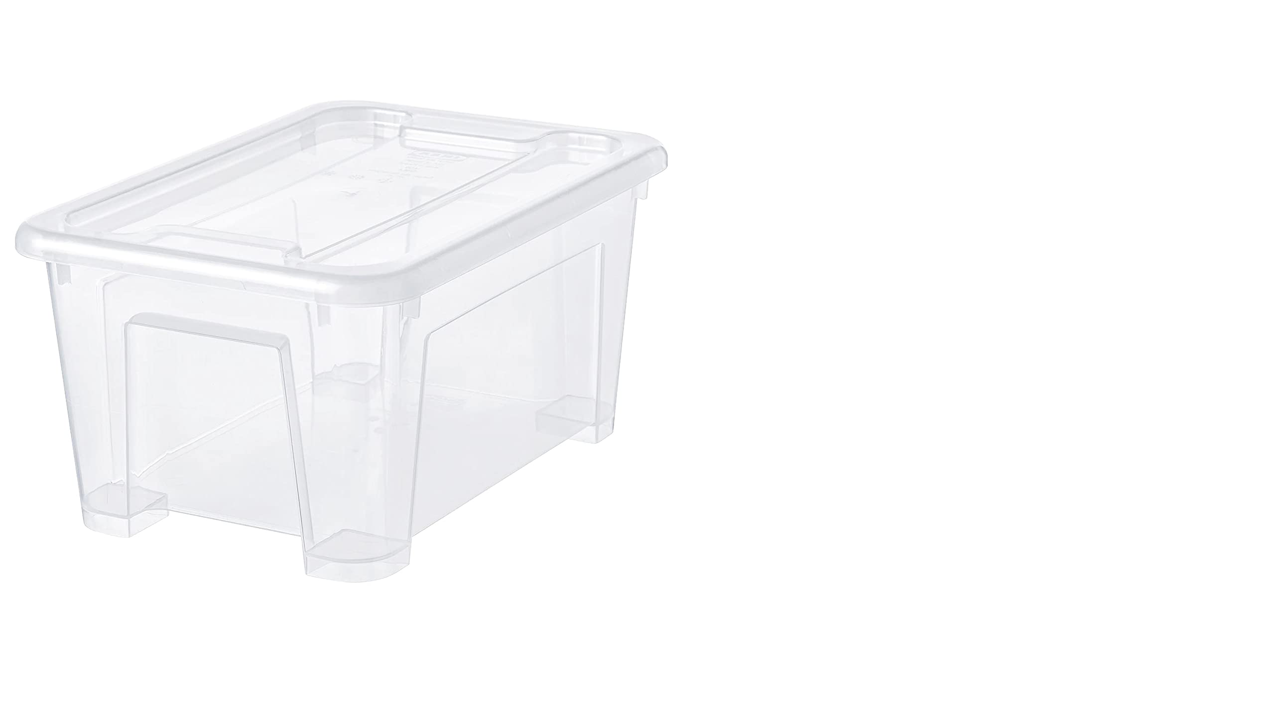 IkeaSamla Box With Lid, Transparent28X20X14 Cm/5 L (11X7 ¾X5 ½"/169 Oz) Pack Of 1 - Acacia