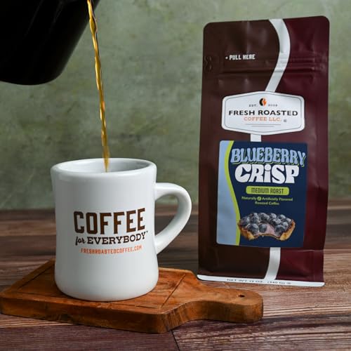 Image of Fresh Roasted Coffee, Blueberry Crisp Flavored Drip Ground Coffee, Medium Roast, Kosher, 12 oz