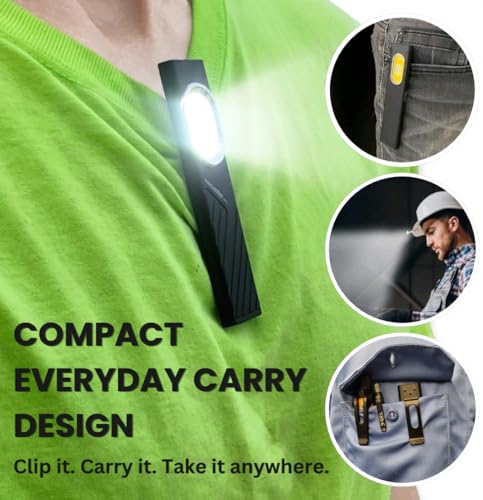 Lampe torche de travail en alliage d'aluminium robuste avec double éclairage - 2