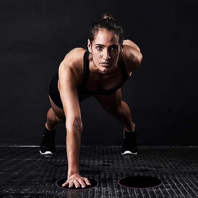 Core Sliders for Working Out Core Sliding Discs Exercise Glider Discs Dual Sided Exercise Discs Fitness Equipment for Women Men Teens Abs and Core Home Travel Exercise Sliders 2 Pack Red and Purple