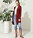 URBANCLEO Womens Basic Hi-Lo Open Front Long Cardigan,Awtl037_burgundy,X-Large