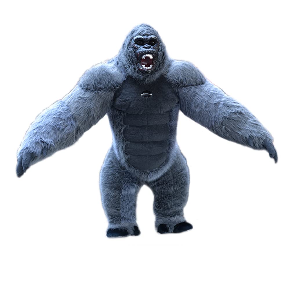 Inflatable Gorilla Costume - 9.84ft Tall King Kong Costume For Halloween Carnival Dress Suit Orangutan Mascot