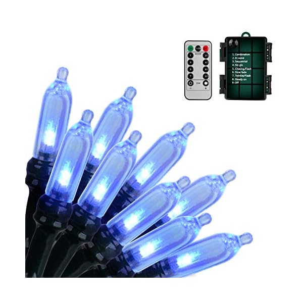 Koxly 5.5 m batteriebetriebene Lichterkette für den Außenbereich, Weihnachtsbeleuchtung, 50 LED-Lichterkette mit…