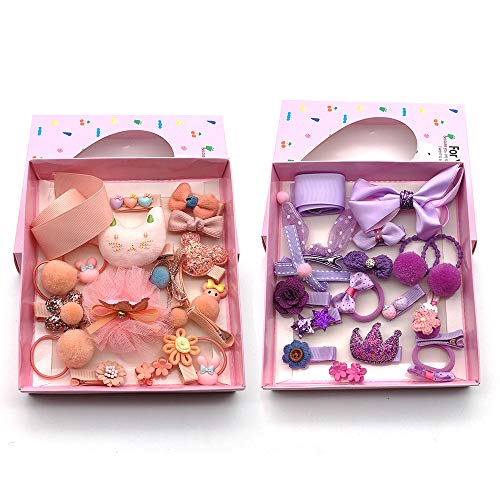 image for Scettar Baby Girl's Hair Clips Cute Hair Bows Baby Elastic Hair Ties H