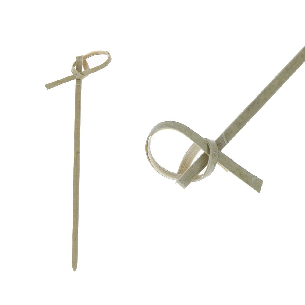 Amazon.com | AKOAK 100 Count 3.5 Inches Bamboo Knotted Skewers