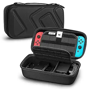 NiTHO SWITCH / SWITCH LITE ARMOUR CASE XL, Carry Case Compatible with Nintendo Switch / Lite Console & Accessories Black Protective Hard Portable Travel Case Shell Pouch