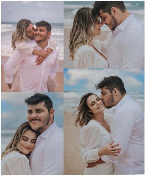 Generic Custom Photo Blanket, Personalized with Images, Throws and Tapestries, Gift for Family and Friends (80x60)