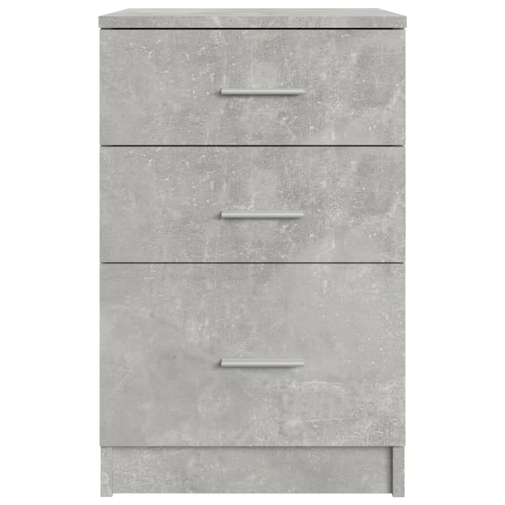 Stolik nocny szary beton 40 x 40 x 63 cm drewno wielowarstwowe