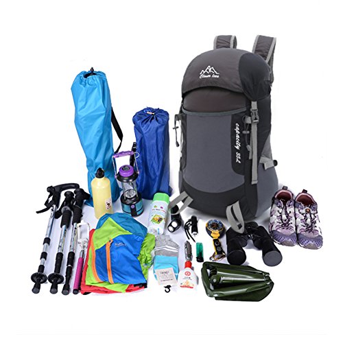 Ultralight Durable 35L Foldable Hiking Daypacks Water-Resistant Lightweight Travel Backpack Pink #TOP3