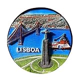 Imán para nevera de Lisboa, Portugal, recuerdo de viaje, 3D, decoración...