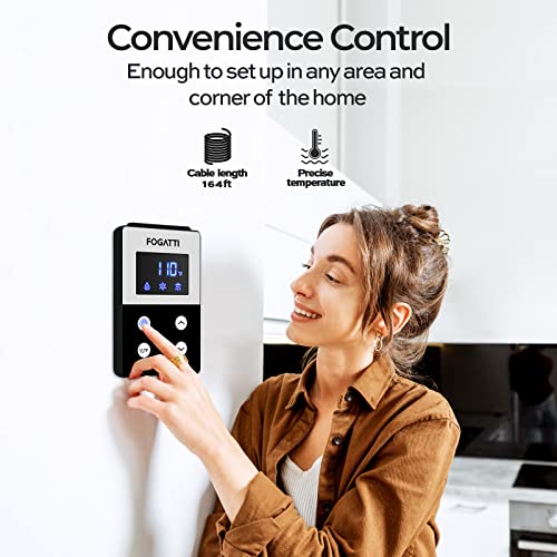 Fogatti Propane Gas Tankless Water Heater, Outdoor Installation 7.5 Gpm, 170,000 Btu White Instant Hot Water Heater, Instagas Comfort 170S Series #TOP2