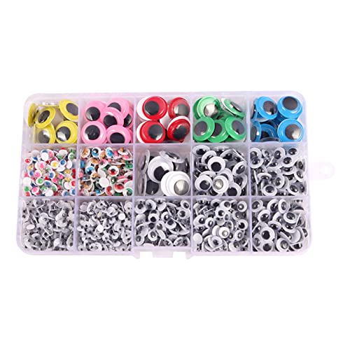 oshhni 1120 Pçs Olhos Móveis Adesivos para Artesanato Criativo, Colorido