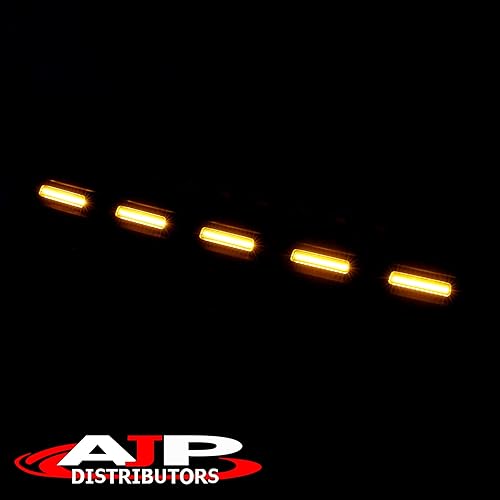 Miniatura 9 de AJP Distributors Parachoques delantero superior estilo tiburón rejilla ABS cubierta con luces LED ámbar DRL luces de correr compatibles  repuesto