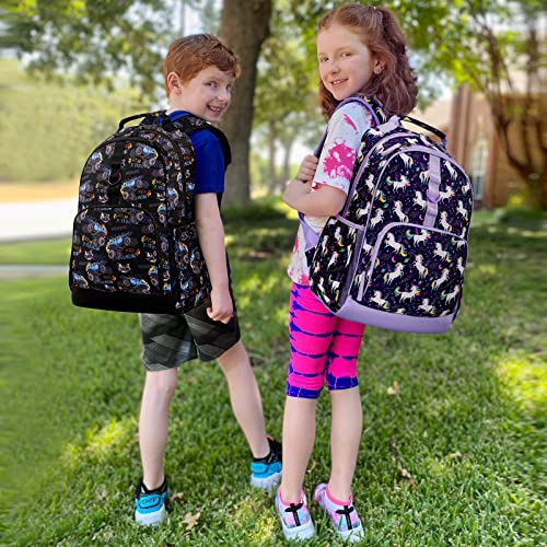 Choco Mocha Unicorn Backpack For Girls Backpack Elementary School Backpack For Kids Backpacks For Girls 17 Inch Backpack For Girls 2Nd 3Rd Grade Unicorn Bookbag School Bag 6-8 With Chest Strap Purple #TOP2