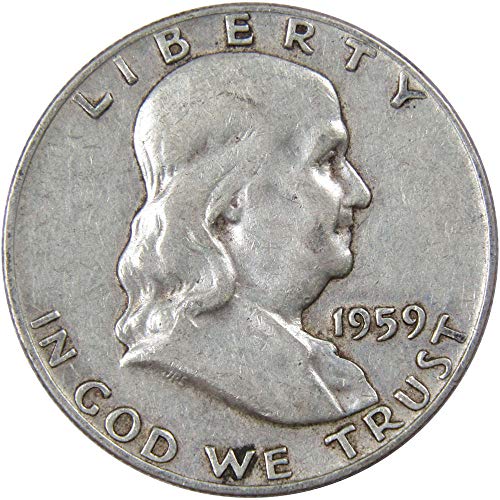 1959 Franklin Half Dollar AG About Good 90% Silver 50c US Coin...