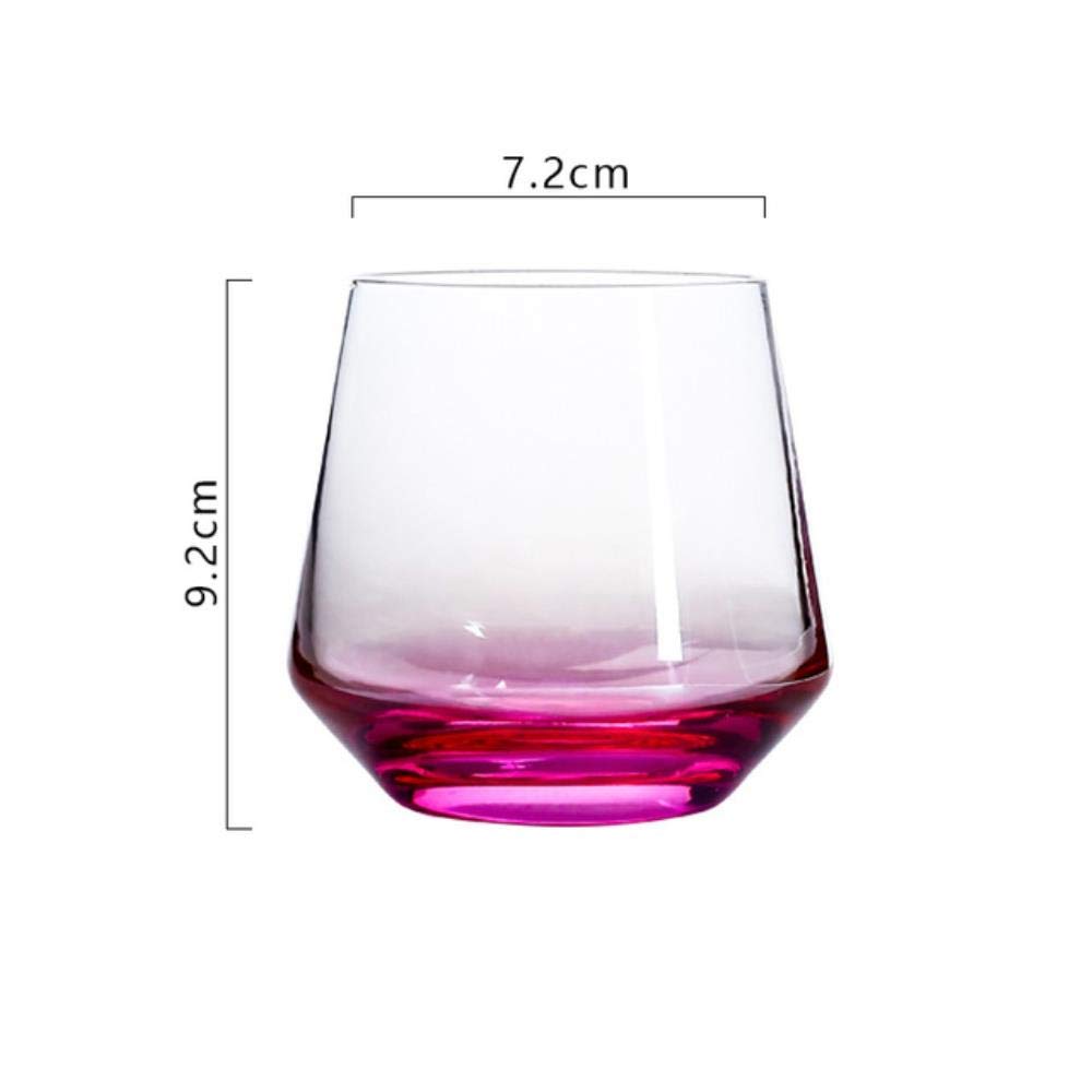 CXK Vasos arcoíris Cristal de Cerveza Plateado Copa de Vino Vaso de Agua de Vidrio Bar Copa de Vino, 7 Piezas