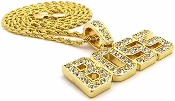 Miniatura 4 de Colgante de jefe helado para hombre, caja de oro, cuerda cubana, cadena de cadena, cadera de lúpulo, Metal, Circonia cúbica