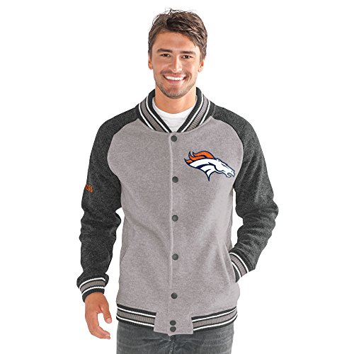 G-III Men's The Ace Sweater Varsity Jacket, Gray, X-Large