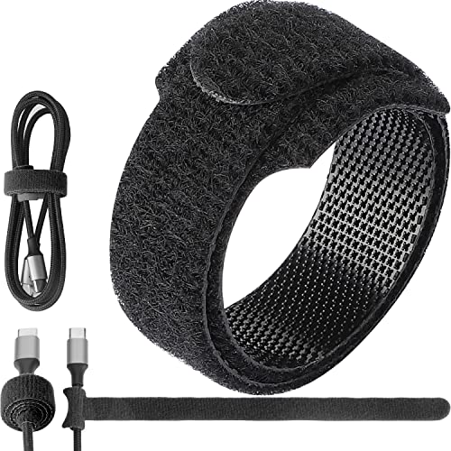 50 unidades de bridas reutilizables ajustables para gestión de cables (6 pulgadas, negras) miniatura 2