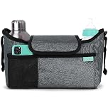 Onco Universal Pram Organiser Bag With Cup Holder & Phone Pocket - Multifunctional Buggy Organiser, Must-Have Accessories for Pushchair & Stroller