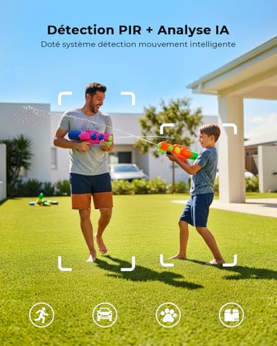 YESNAMO 2K Camera Surveillance WiFi Exterieure sans Fil 360° PTZ – vue 7