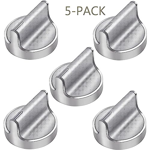 Image of 5-Pack W10828837 W10569582 Gas Range Stove Knobs for Whirlpool Stove /Range Urface Burner Knob Replacement W10569582 4363070 WPW10594481 WPW10646805 W10698166 W10594481 Cooktop Control Knobs