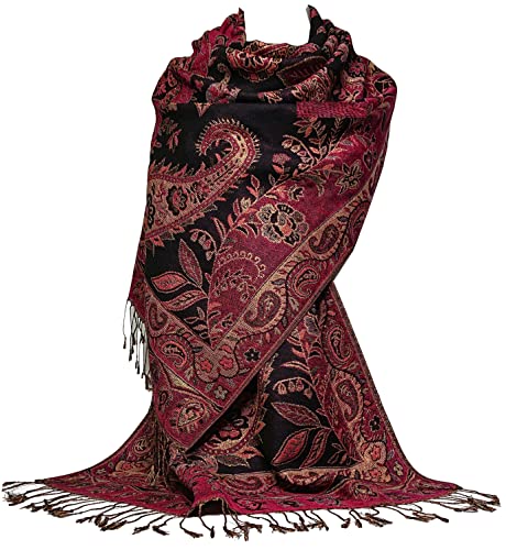 Écharpe pashmina scintillant GFM avec lurex métallique pour femme