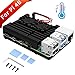 Produktbild GeeekPi Raspberry Pi 4B Armor Gehäuse mit Doppellüfter, Raspberry Pi Rüstungsgehäuse, Raspberry Pi Aluminiumgehäuse mit passiver Kühlung / Wärmeableitung Kühlkörper Wärmeband für Raspberry Pi 4B